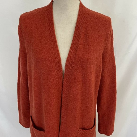 Madewell Kent Long Open Cardigan Sweater Etruscan Clay? Small - Picture 3 of 8